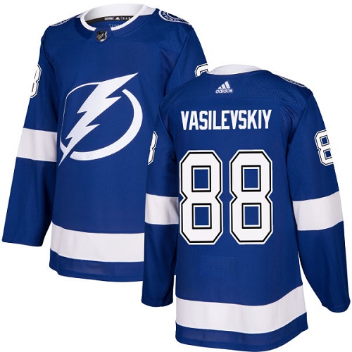 Adidas Men Tampa Bay Lightning #88 Andrei Vasilevskiy Blue Home Authentic Stitched NHL Jersey